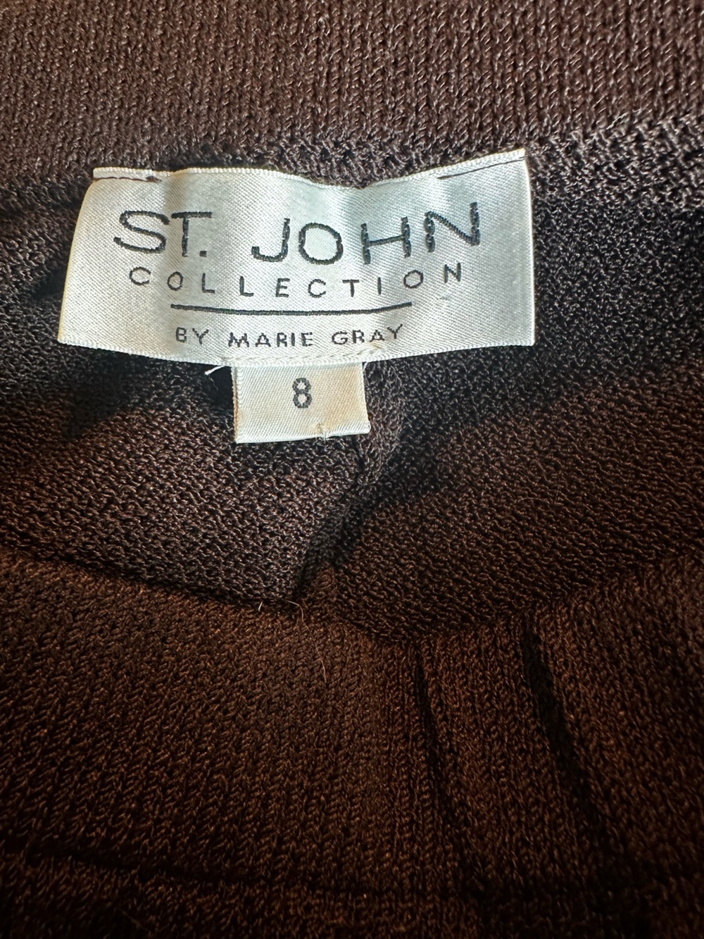Vintage St. John Collection Wide Leg Pants in Dark Brown